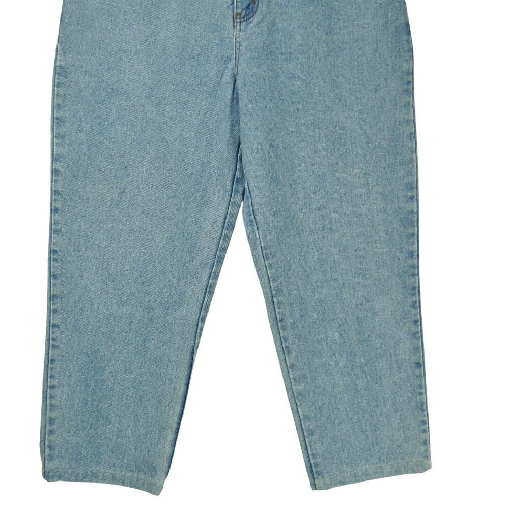 VTG 90s BARREL 10 High Waist Blue Jeans Crop Light Wash Mom Tapered Relaxed - Picture 3 of 9